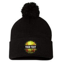 Personalized Softball Custom Name Family School Team Pom Pom 12in Knit Beanie