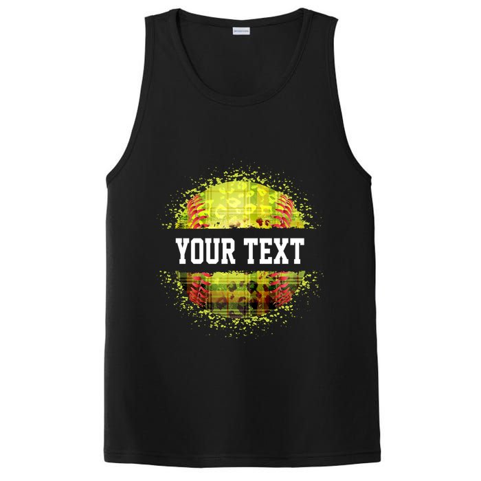 Personalized Softball Custom Name Family School Team PosiCharge Competitor Tank