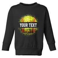 Personalized Softball Custom Name Family School Team Toddler Sweatshirt