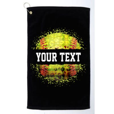 Personalized Softball Custom Name Family School Team Platinum Collection Golf Towel