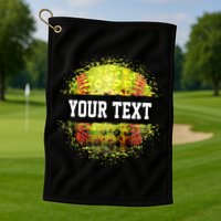 Personalized Softball Custom Name Family School Team Golf Towel
