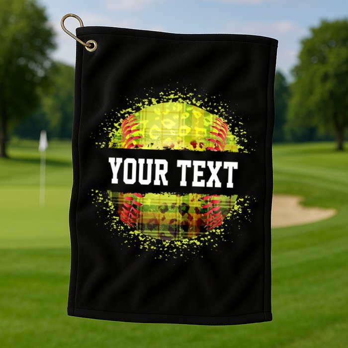 Personalized Softball Custom Name Family School Team Golf Towel