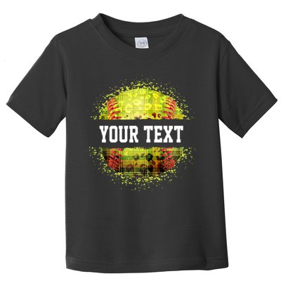 Personalized Softball Custom Name Family School Team Toddler T-Shirt