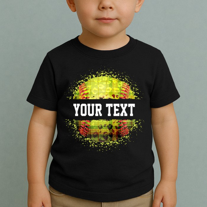 Personalized Softball Custom Name Family School Team Toddler T-Shirt