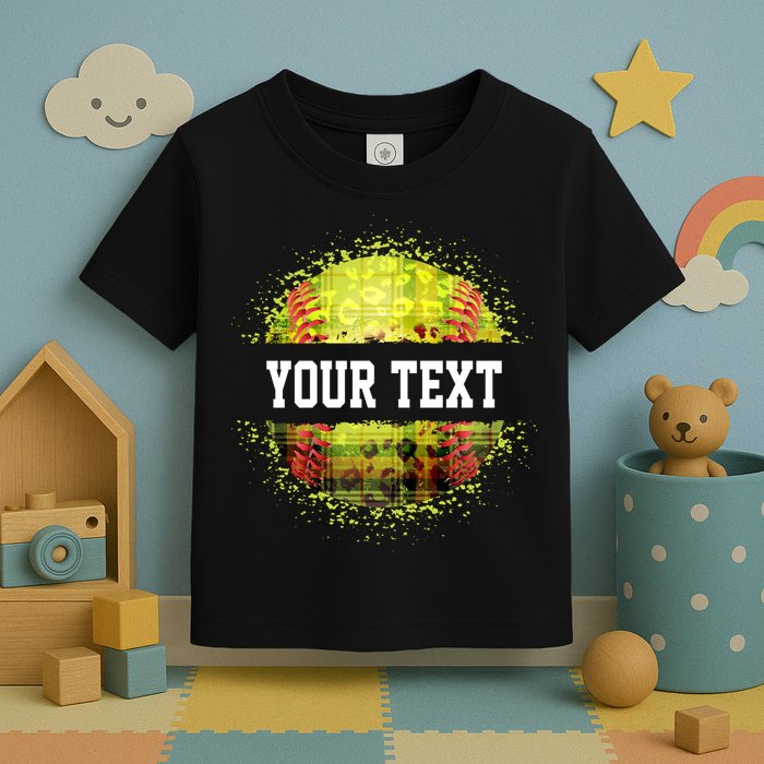 Personalized Softball Custom Name Family School Team Toddler T-Shirt
