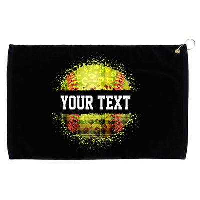 Personalized Softball Custom Name Family School Team Grommeted Golf Towel