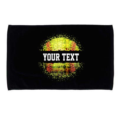 Personalized Softball Custom Name Family School Team Microfiber Hand Towel
