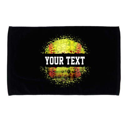 Personalized Softball Custom Name Family School Team Microfiber Hand Towel