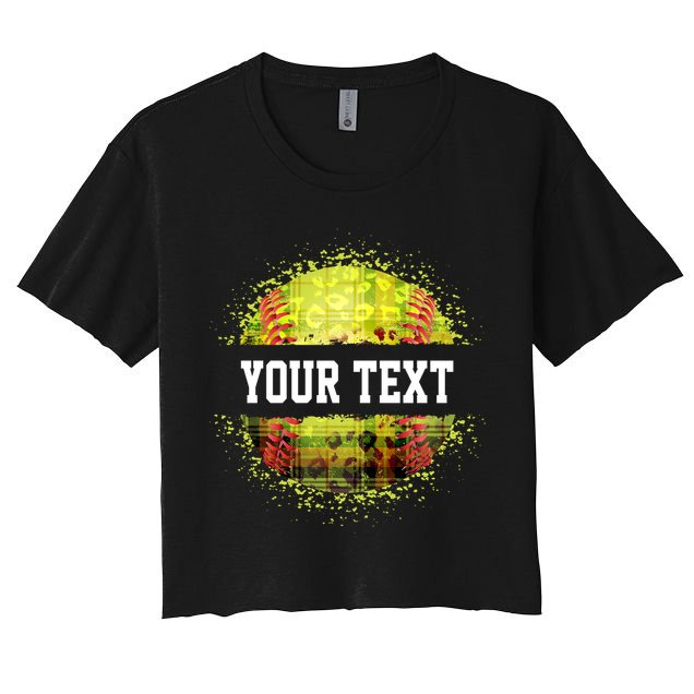 Personalized Softball Custom Name Family School Team Crop Top