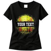 Personalized Softball Custom Name Family School Team Womens T-Shirt