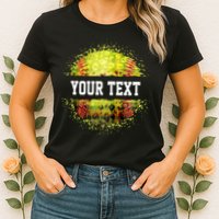 Personalized Softball Custom Name Family School Team Womens T-Shirt