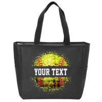 Personalized Softball Custom Name Family School Team Zip Tote Bag