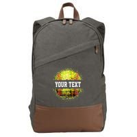 Personalized Softball Custom Name Family School Team Cotton Canvas Backpack