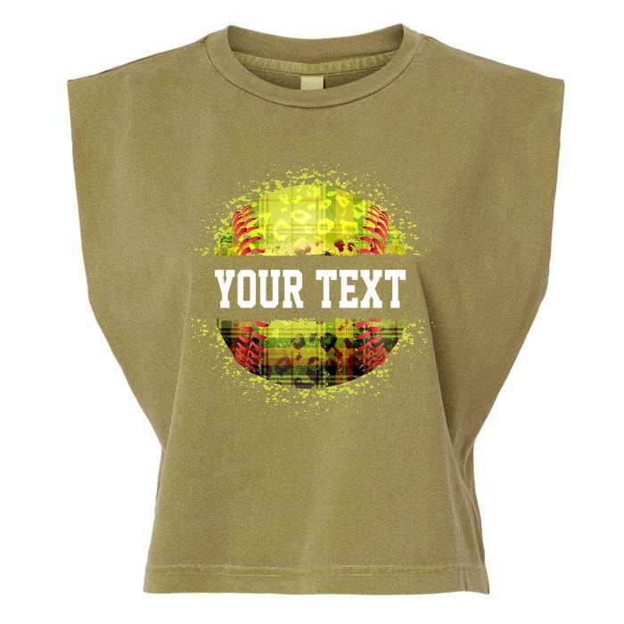 Personalized Softball Custom Name Family School Team Garment-Dyed Women's Muscle Tee