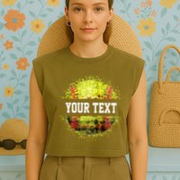 Personalized Softball Custom Name Family School Team Garment-Dyed Women's Muscle Tee