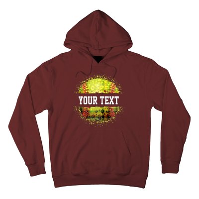 Personalized Softball Custom Name Family School Team Hoodie