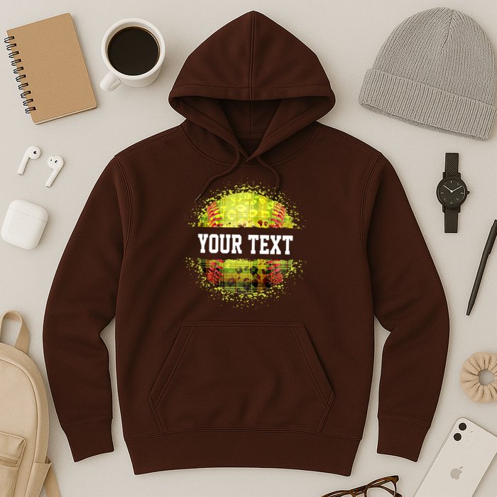 Personalized Softball Custom Name Family School Team Hoodie