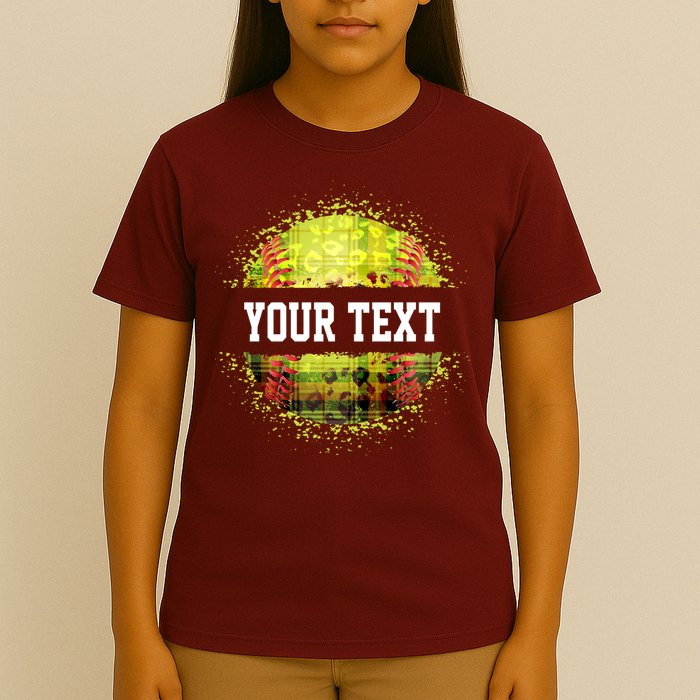 Personalized Softball Custom Name Family School Team T-Shirt