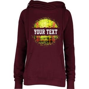 Personalized Softball Custom Name Family School Team Womens Funnel Neck Pullover Hood