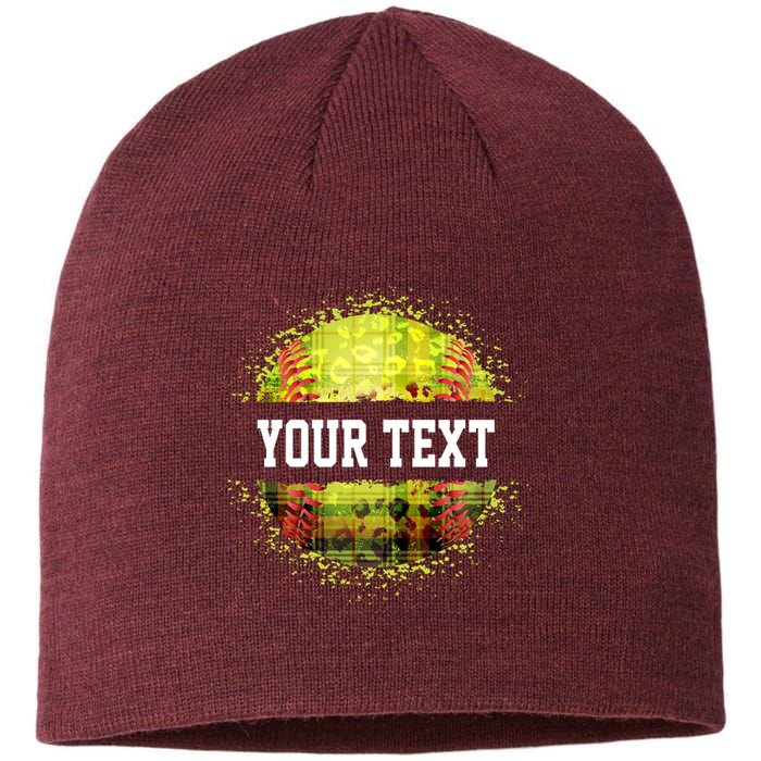 Personalized Softball Custom Name Family School Team Sustainable Beanie