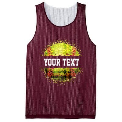 Personalized Softball Custom Name Family School Team Mesh Reversible Basketball Jersey Tank