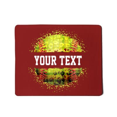 Personalized Softball Custom Name Family School Team Mousepad