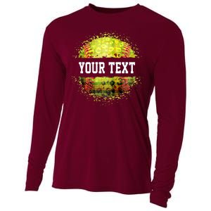 Personalized Softball Custom Name Family School Team Cooling Performance Long Sleeve Crew