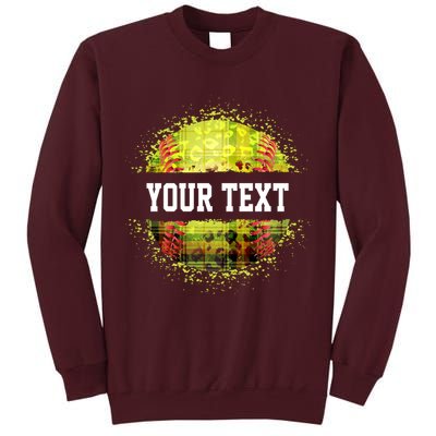 Personalized Softball Custom Name Family School Team Tall Sweatshirt