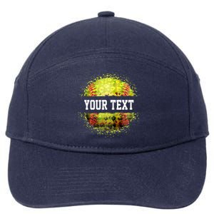 Personalized Softball Custom Name Family School Team 7-Panel Snapback Hat