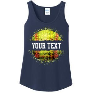 Personalized Softball Custom Name Family School Team Ladies Essential Tank