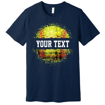 Personalized Softball Custom Name Family School Team Premium T-Shirt