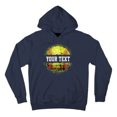 Personalized Softball Custom Name Family School Team Tall Hoodie