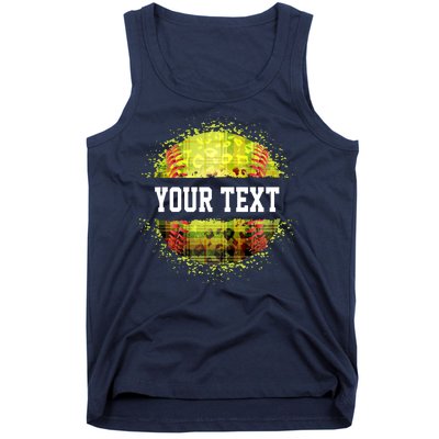 Personalized Softball Custom Name Family School Team Tank Top