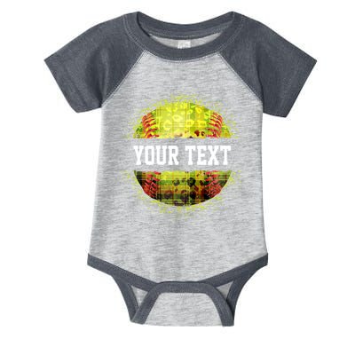 Personalized Softball Custom Name Family School Team Infant Baby Jersey Bodysuit