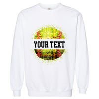 Personalized Softball Custom Name Family School Team Garment-Dyed Sweatshirt