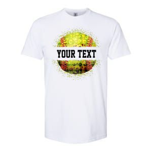 Personalized Softball Custom Name Family School Team Softstyle CVC T-Shirt