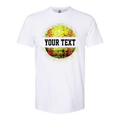 Personalized Softball Custom Name Family School Team Softstyle CVC T-Shirt