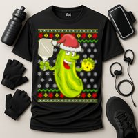 Pickleball Santa Claus Ugly Christmas Pattern Cool Gift Cooling Performance Crew T-Shirt