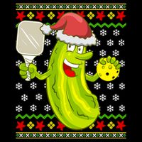 Pickleball Santa Claus Ugly Christmas Pattern Cool Gift Cooling Performance Crew T-Shirt
