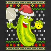 Pickleball Santa Claus Ugly Christmas Pattern Cool Gift 11oz C Handle Ceramic Mug
