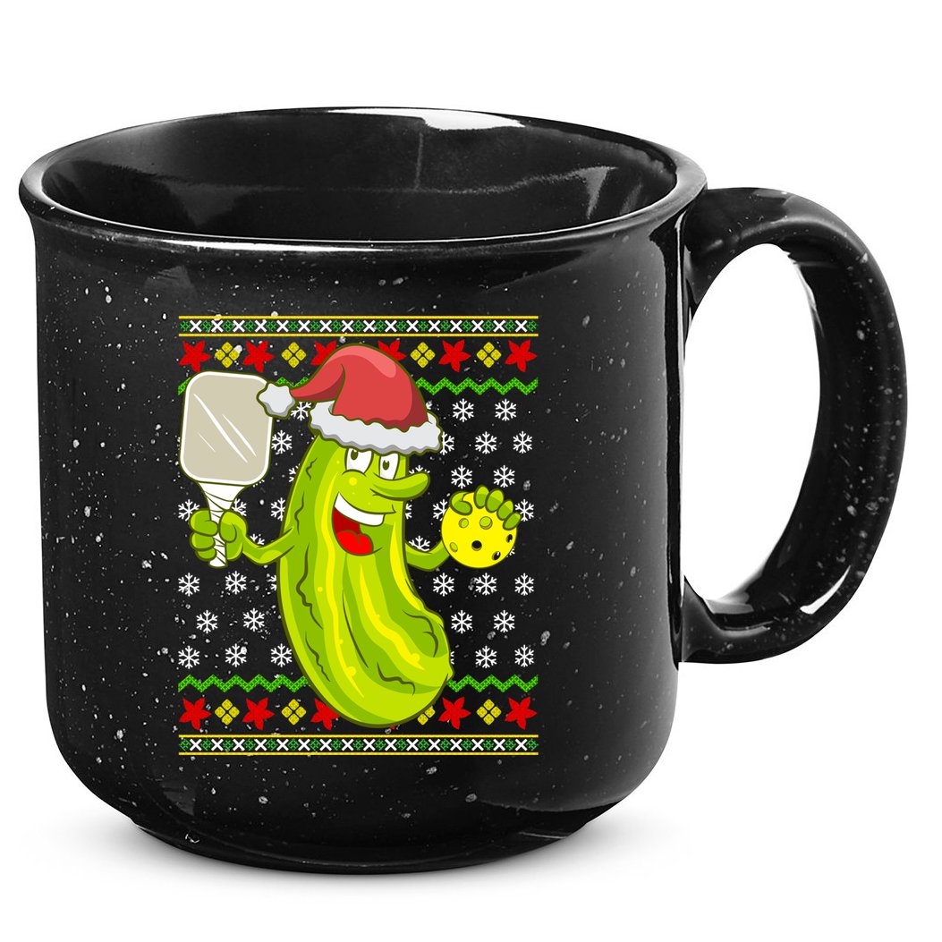Pickleball Santa Claus Ugly Christmas Pattern Cool Gift 15oz Campfire Ceramic Mug