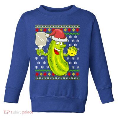 Pickleball Santa Claus Ugly Christmas Pattern Cool Gift Toddler Sweatshirt