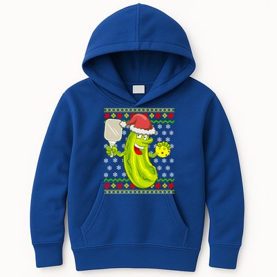 Pickleball Santa Claus Ugly Christmas Pattern Cool Gift Kids Hoodie