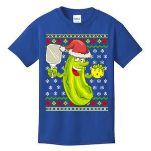 Pickleball Santa Claus Ugly Christmas Pattern Cool Gift Kids T-Shirt