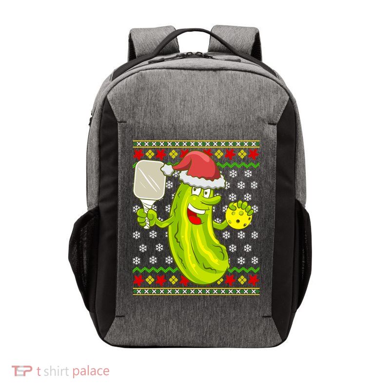Pickleball Santa Claus Ugly Christmas Pattern Cool Gift Vector Backpack