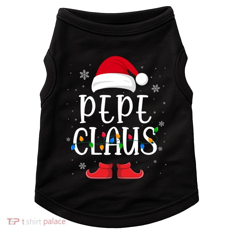 Pepe Santa Claus Hat With Xmas Light Christmas Holiday Gift Doggie Tank
