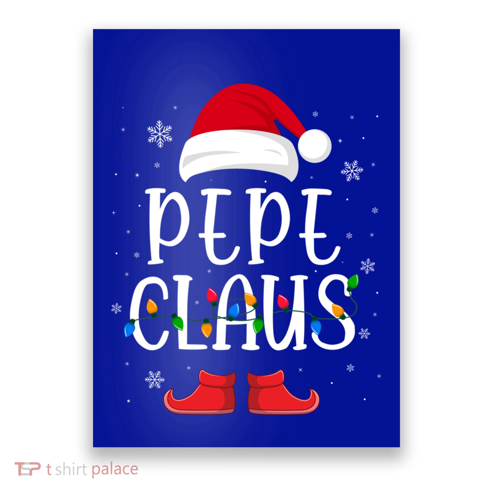 Pepe Santa Claus Hat With Xmas Light Christmas Holiday Gift Poster