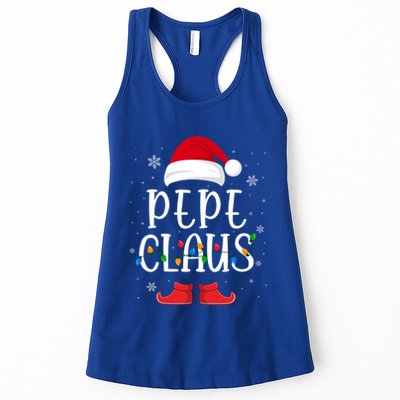 Pepe Santa Claus Hat With Xmas Light Christmas Holiday Gift Womens Tank Top