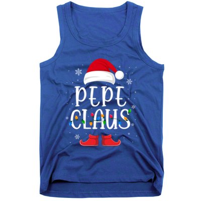 Pepe Santa Claus Hat With Xmas Light Christmas Holiday Gift Tank Top