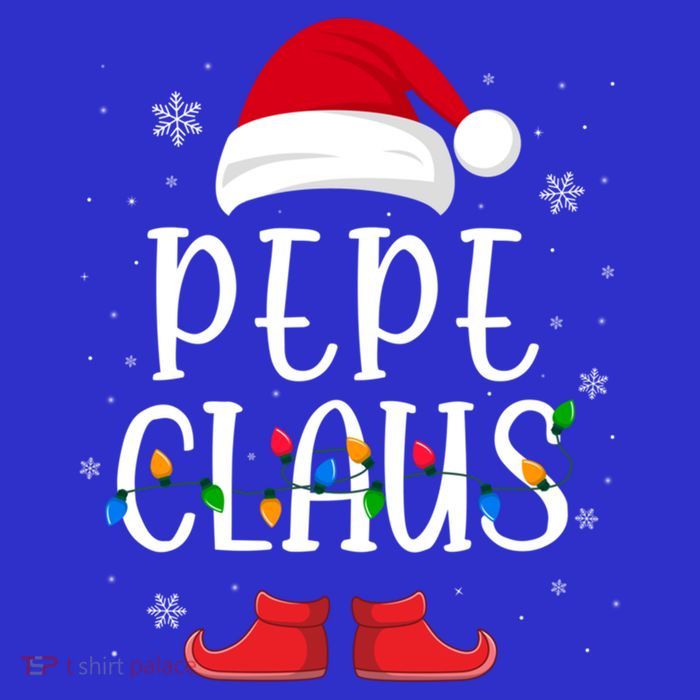 Pepe Santa Claus Hat With Xmas Light Christmas Holiday Gift Women's V-Neck T-Shirt